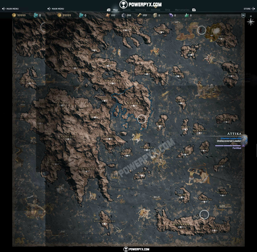 Assassin's Creed Odyssey - Mapa Assassin's Creed Odyssey - Mapa
