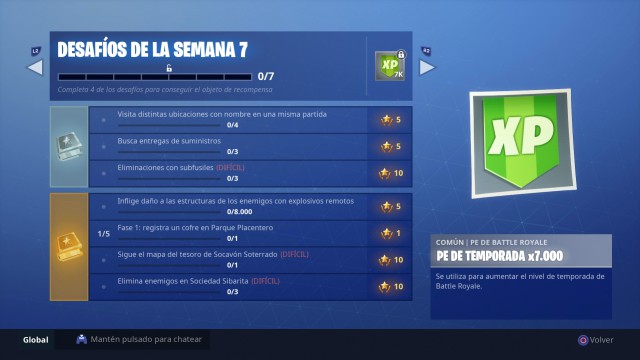 Desafíos semana 7 temporada 5 Fortnite fortnite