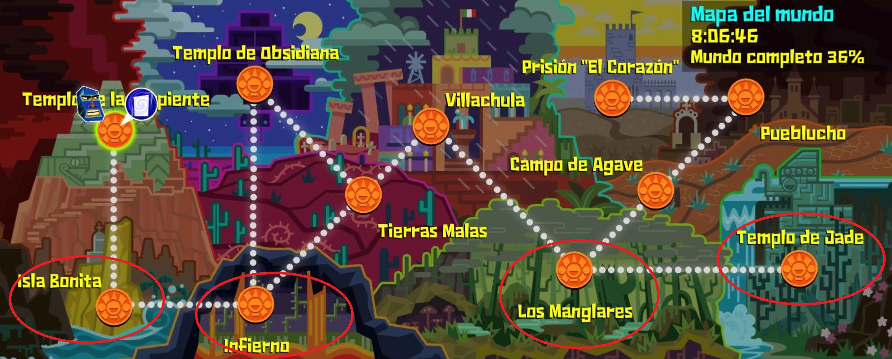 Guacamelee! 2 mapa guía guacamelee 2
