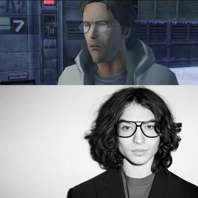 Ezra Miller como Otacón Metal Gear Solid - Nuestro fancast de la película