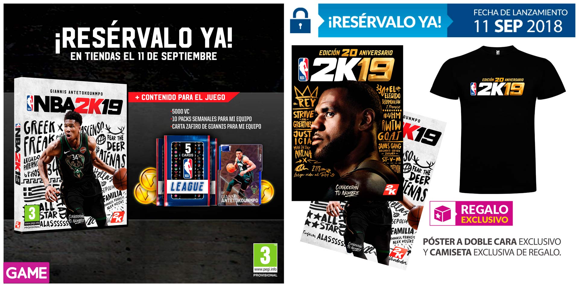 NBA 2K19 regalos reserva GAME NBA 2K19 regalos reserva GAME
