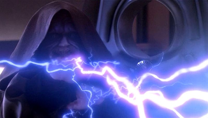 Rayos del Lado Oscuro Poderes aplicados de la Fuerza en Star Wars