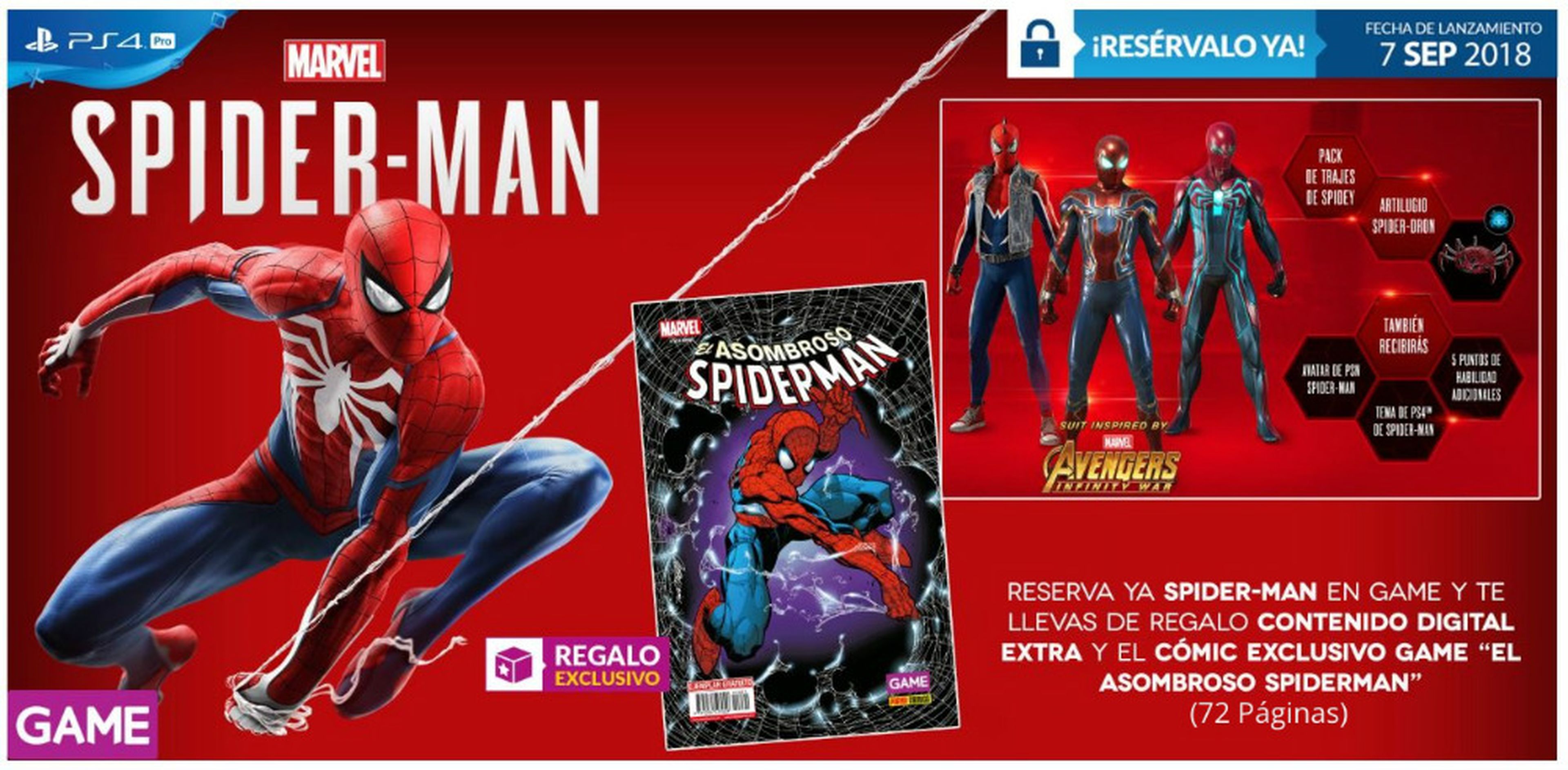Spider-Man para PS4 en GAME