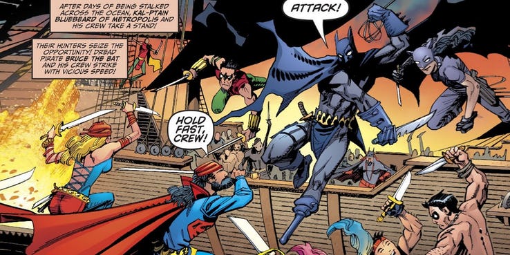Batman y Superman piratas Batman y Superman piratas