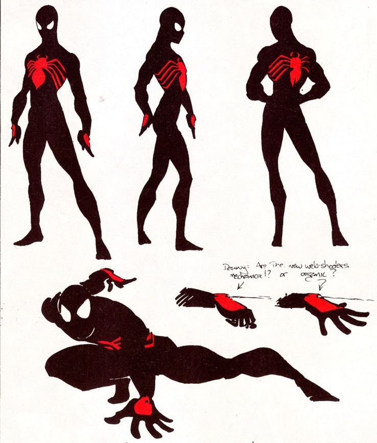 El diseño fan del traje negro de Spider-Man El diseño fan del traje negro de Spider-Man
