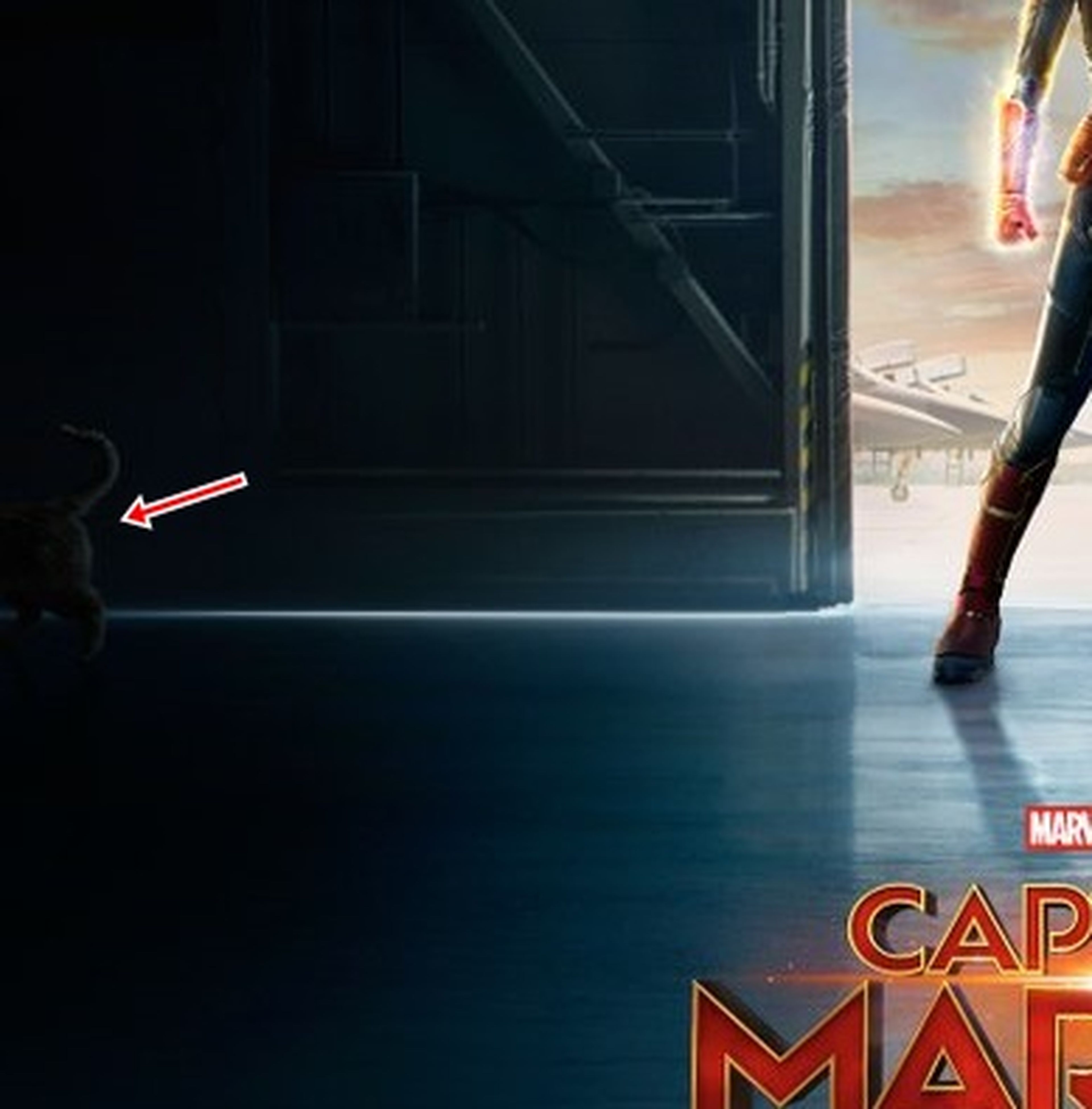 El gato Chewie en el póster de Capitana Marvel