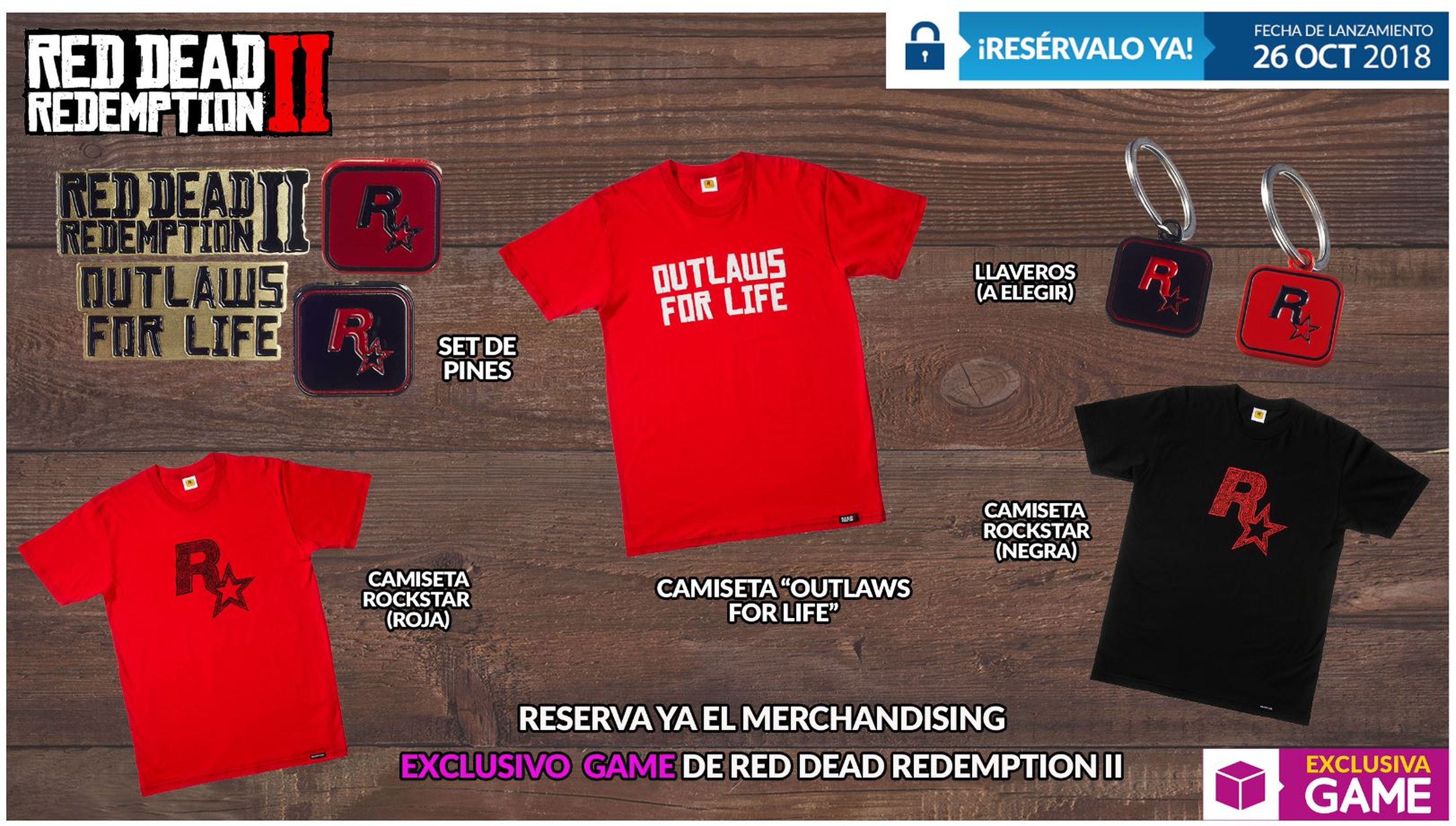 Merchandising de Red Dead Redemption 2 exclusivo de GAME
