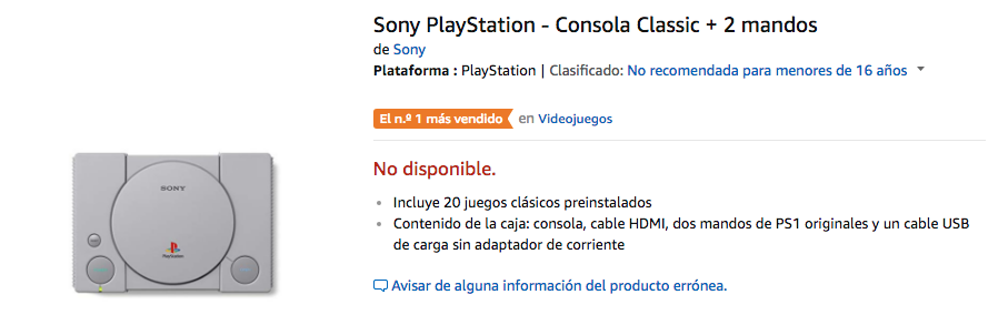 playstation classic agotada playstation classic agotada