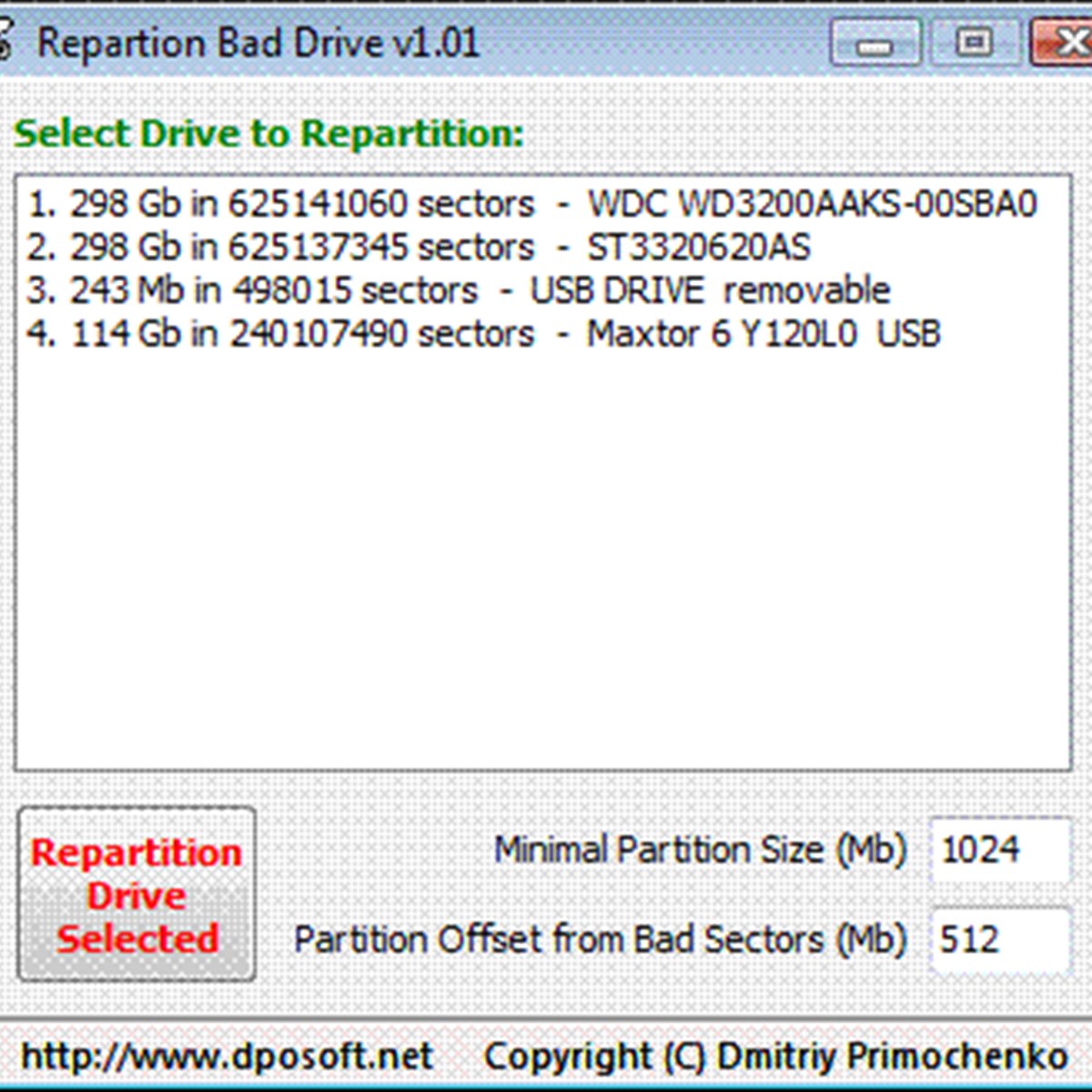 Repartition Bad Drive Repartition Bad Drive