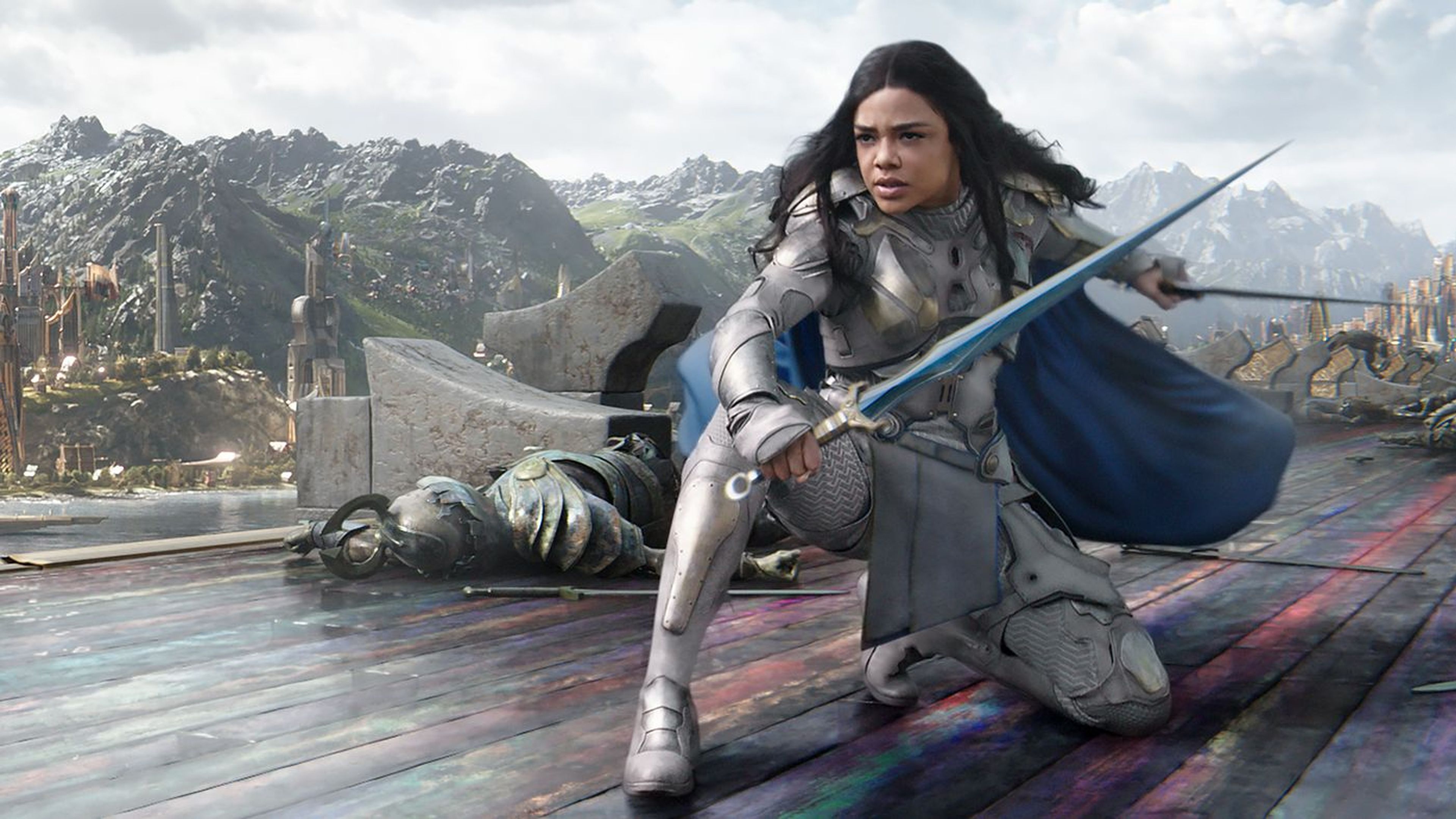 Tessa Thompson como Valquiria en Thor: Ragnarok