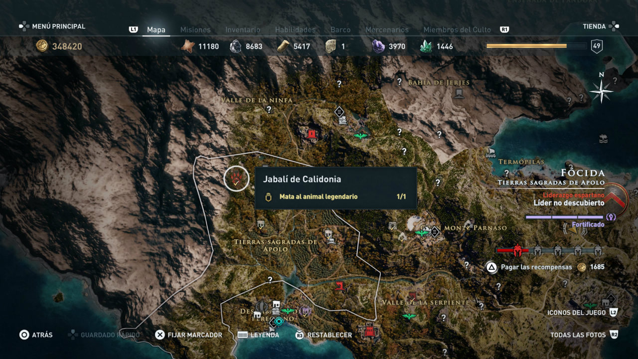 Animales legendarios en Assassin's Creed Odyssey animales