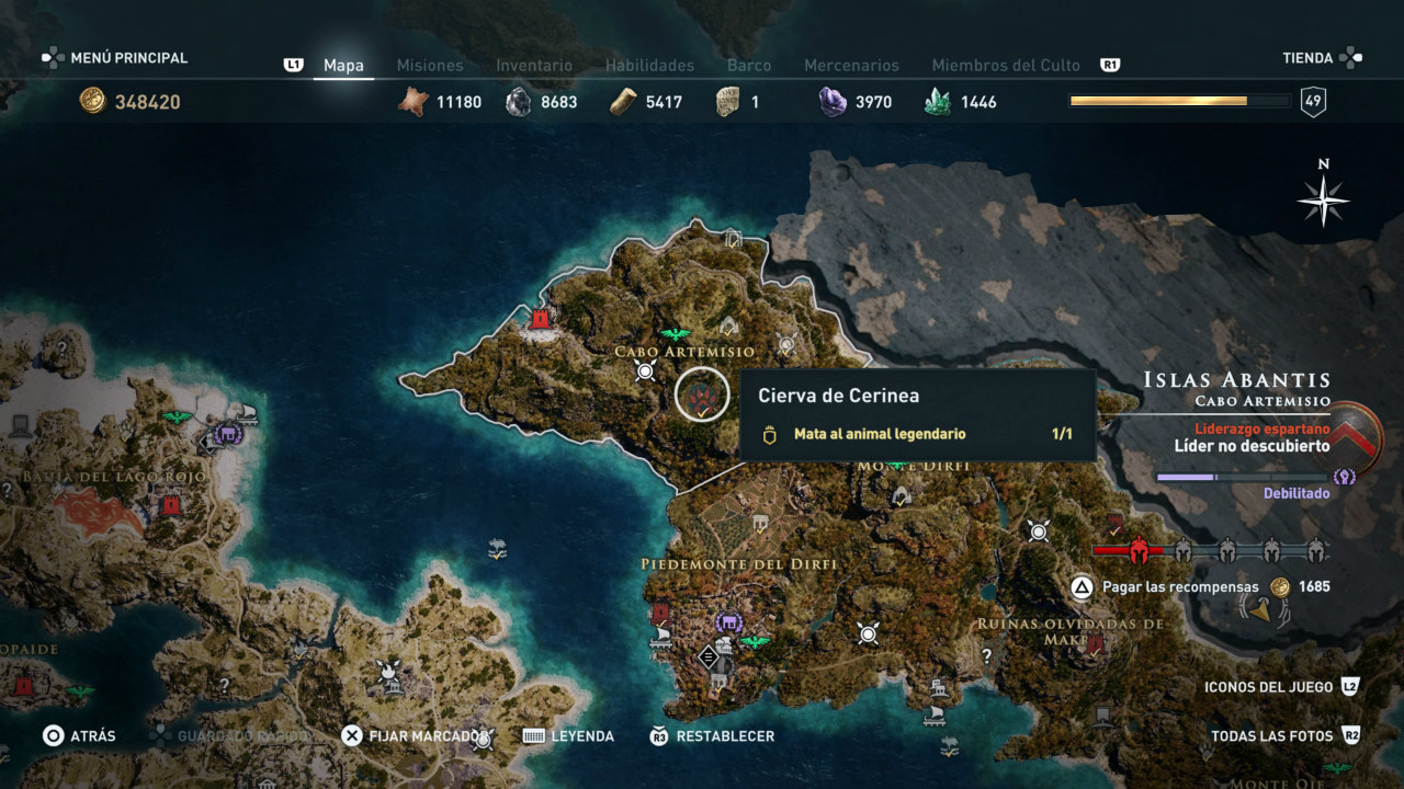 Animales legendarios en Assassin's Creed Odyssey animales