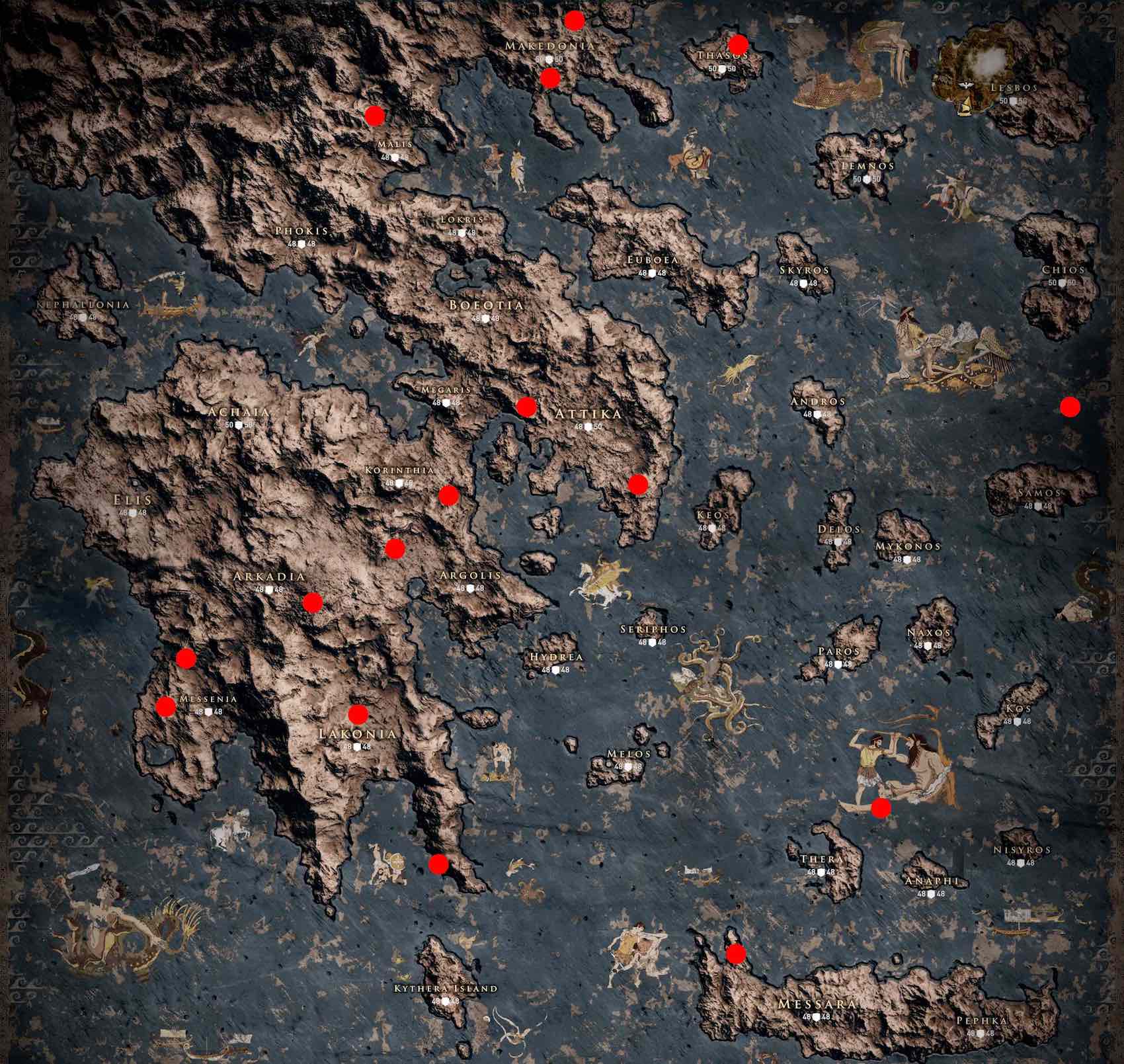 Assassin's Creed Odyssey mapa cofres legendarios Assassin's Creed Odyssey mapa cofres legendarios