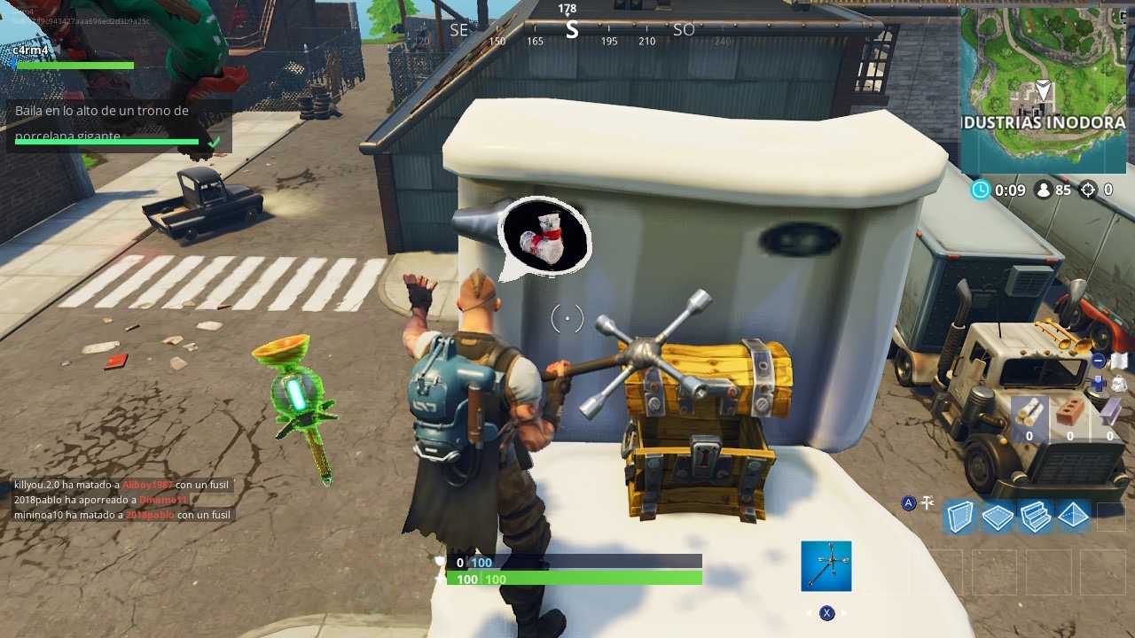 Semana 4 Temporada 6 De Fortnite Como Completar Todos Los Desafios - baila en lo alto de una torre del reloj un arbol rosa y un trono