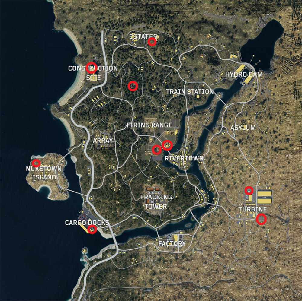 Call of Duty Black Ops IIII Blackout - Mapa de helicópteros Call of Duty Black Ops IIII Blackout - Mapa de helicópteros