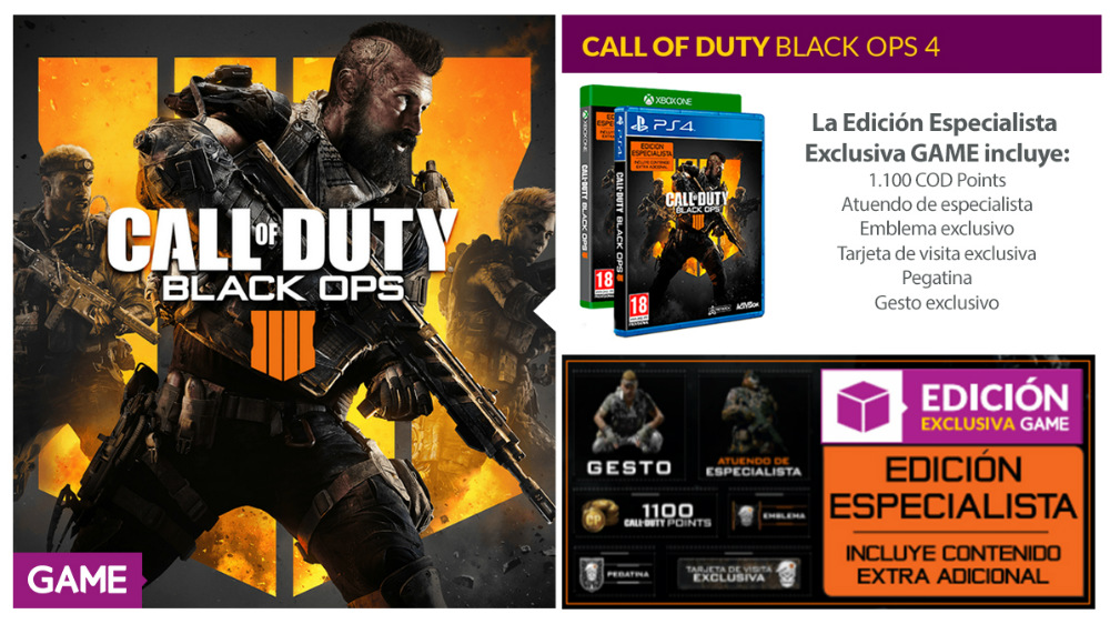 Call of Duty Black Ops IIII en GAME Call of Duty Black Ops IIII en GAME