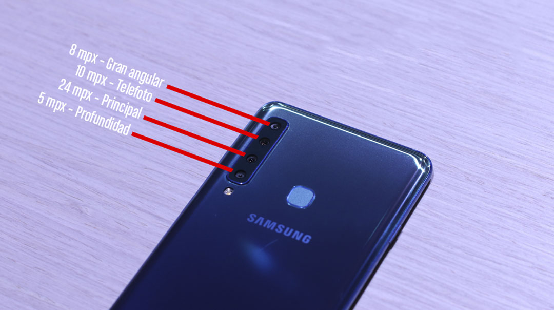 Cámaras del Galaxy A9 de 2018 Cámaras del Galaxy A9 de 2018