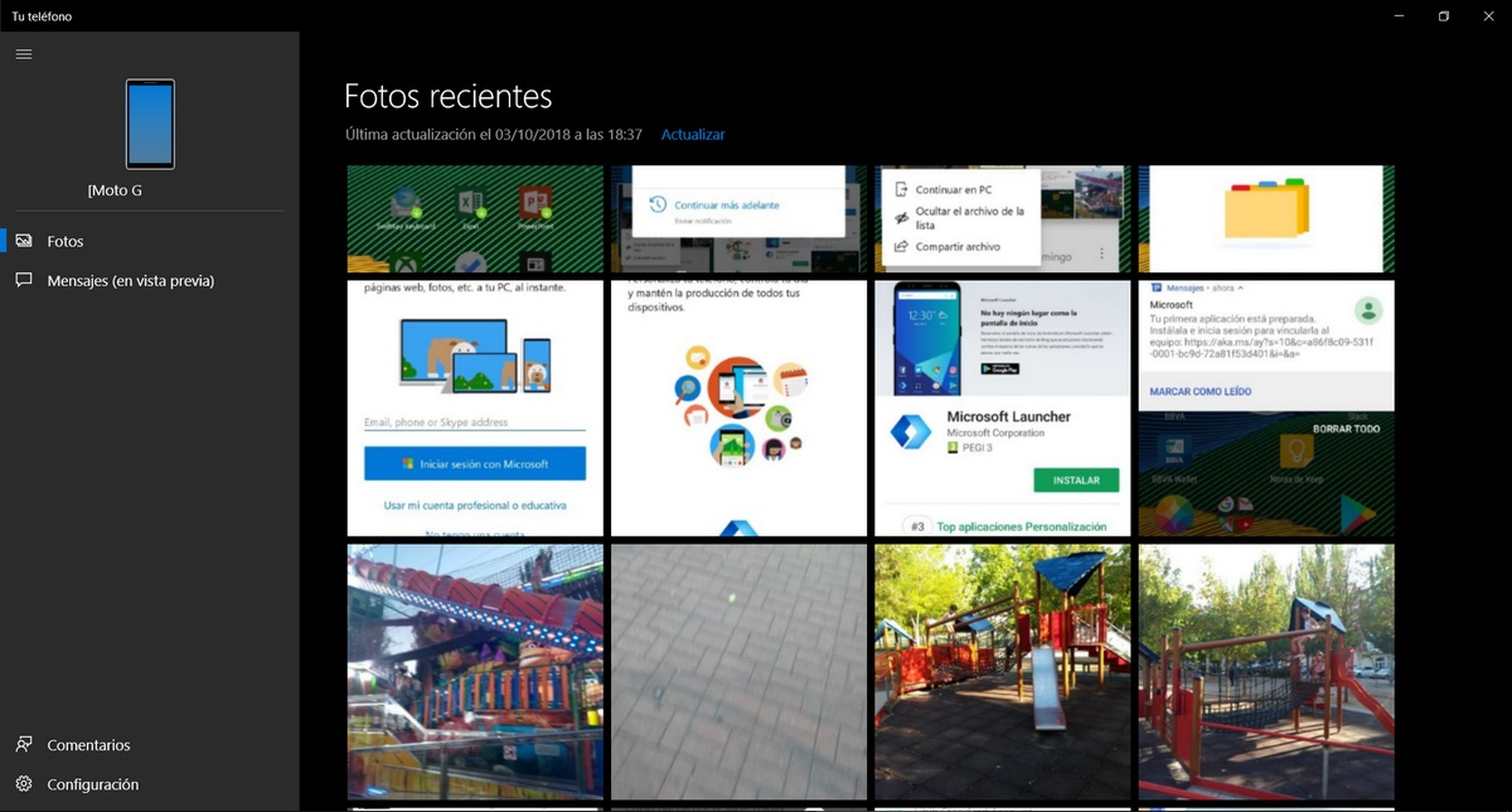 Cómo conectar tu móvil al PC y enviar fotos y mensajes con la app Tu Teléfono de Microsoft