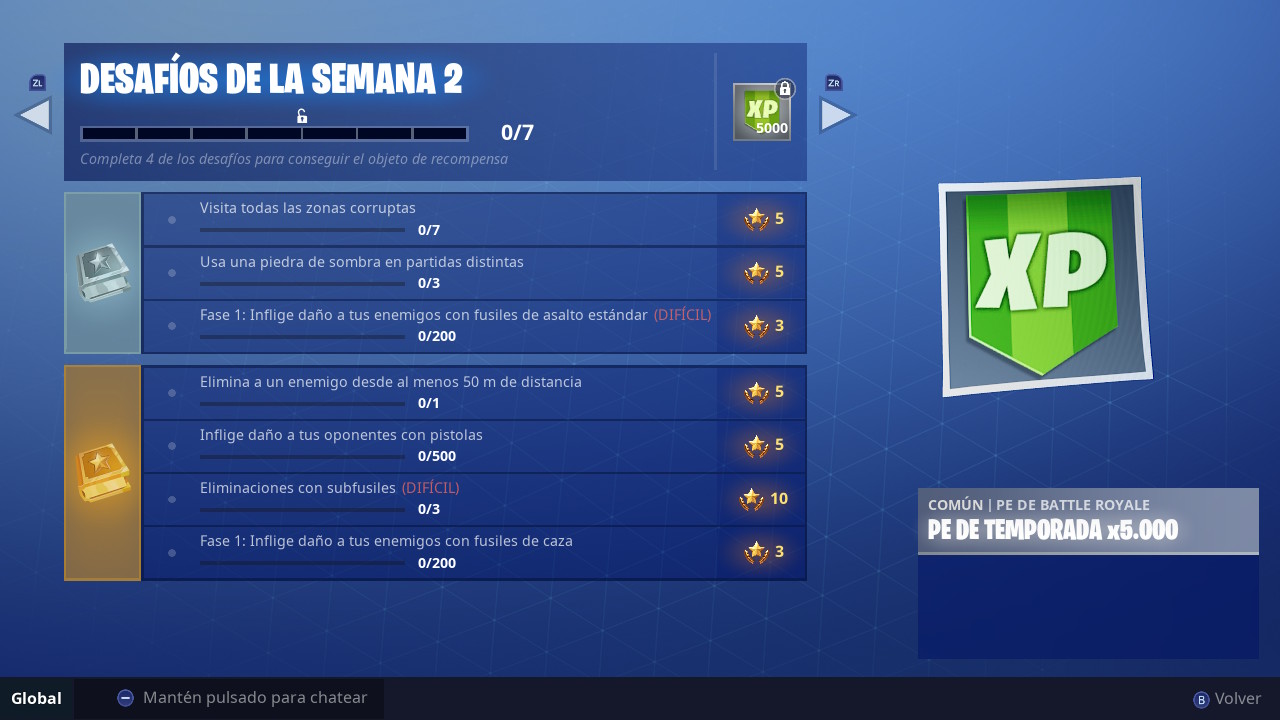 Desafíos semanales Fortnite semana 2 temporada 6 fortnite