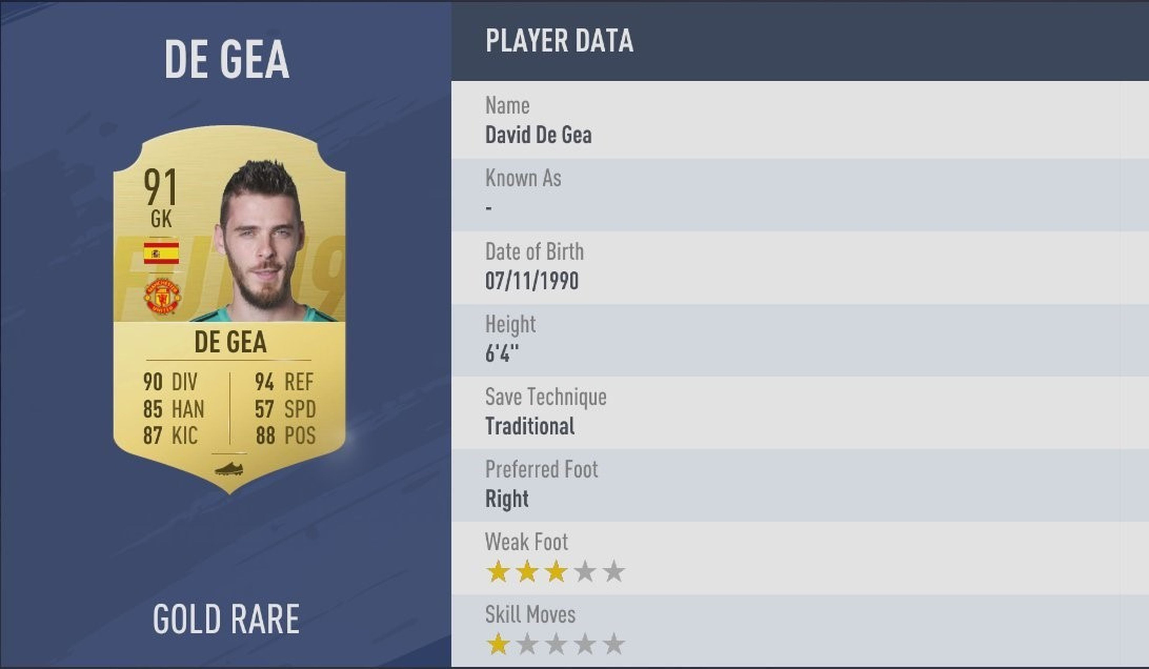 FIFA 19 - De Gea
