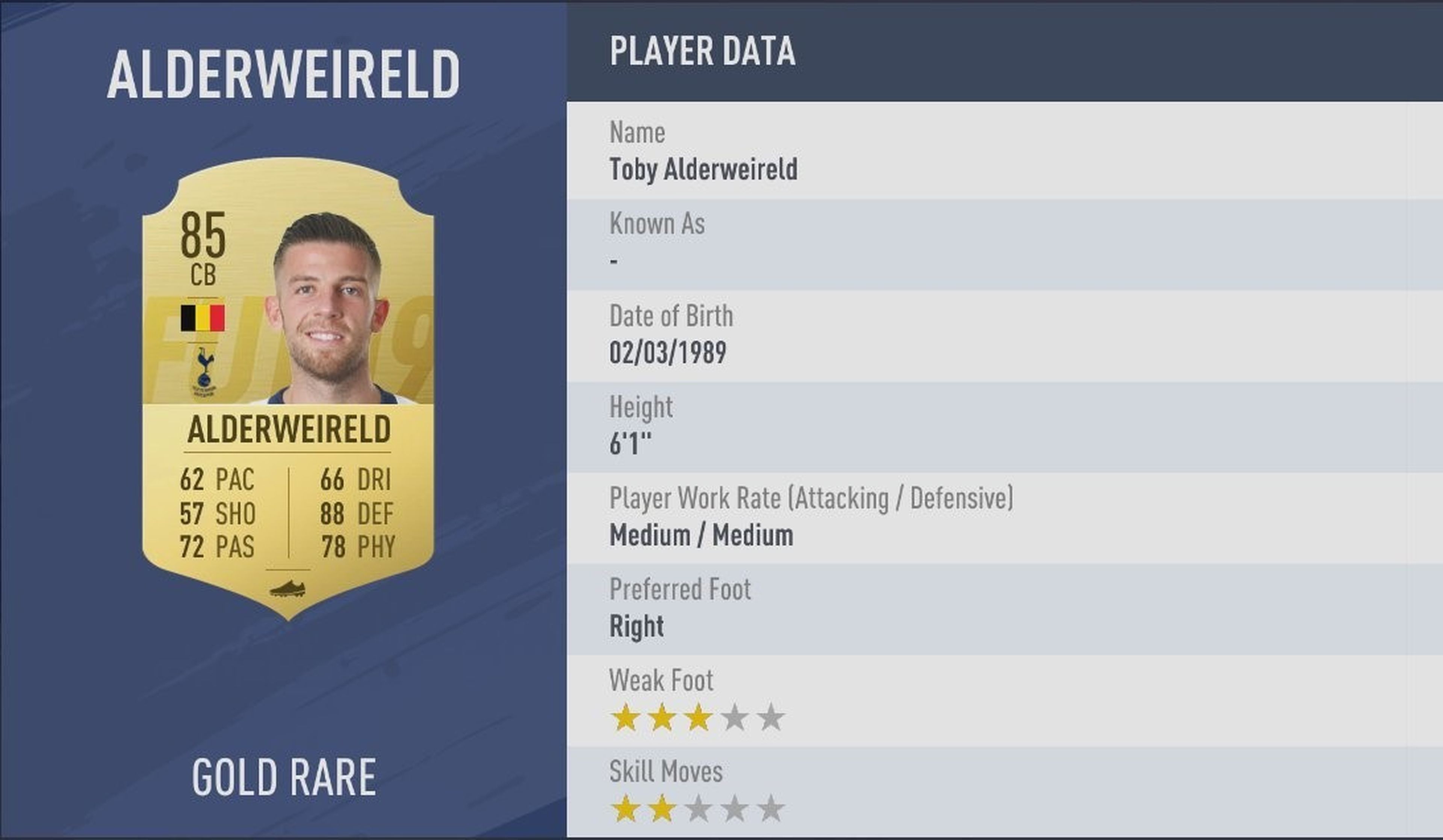FIFA 19 - Toby Alderweireld