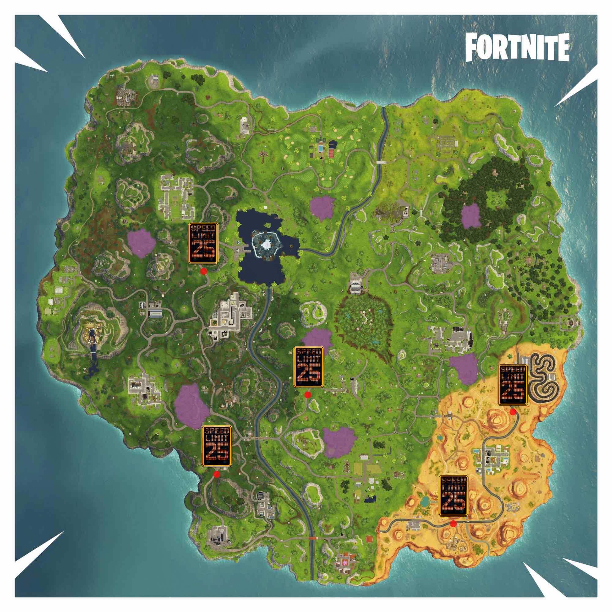 Consigue Un Record De Velocidad De 27 O Mas En Radares Distintos En - fortnite mapa radares