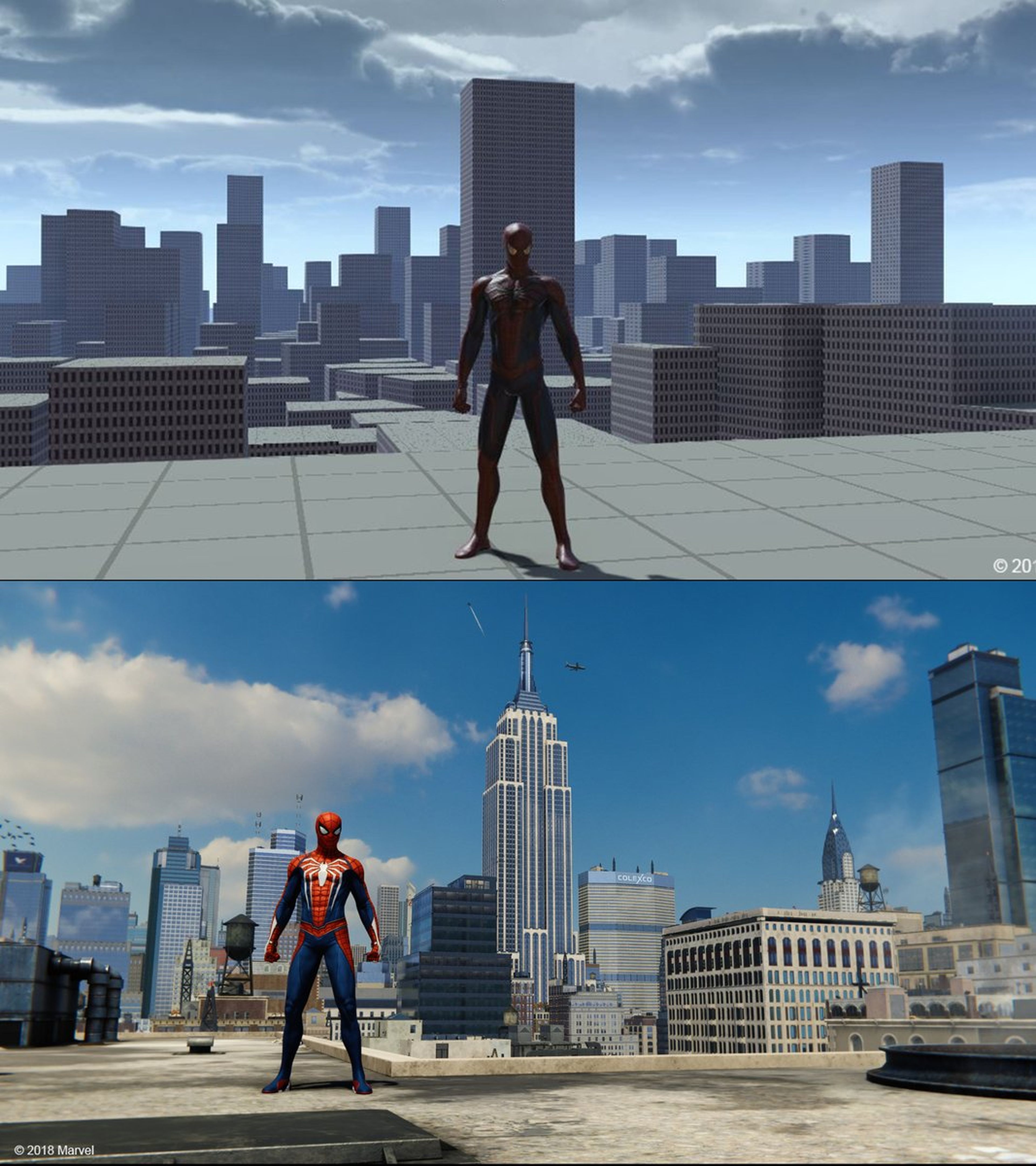 Imágenes de las primeras fases del desarrollo de Spider-Man para PS4