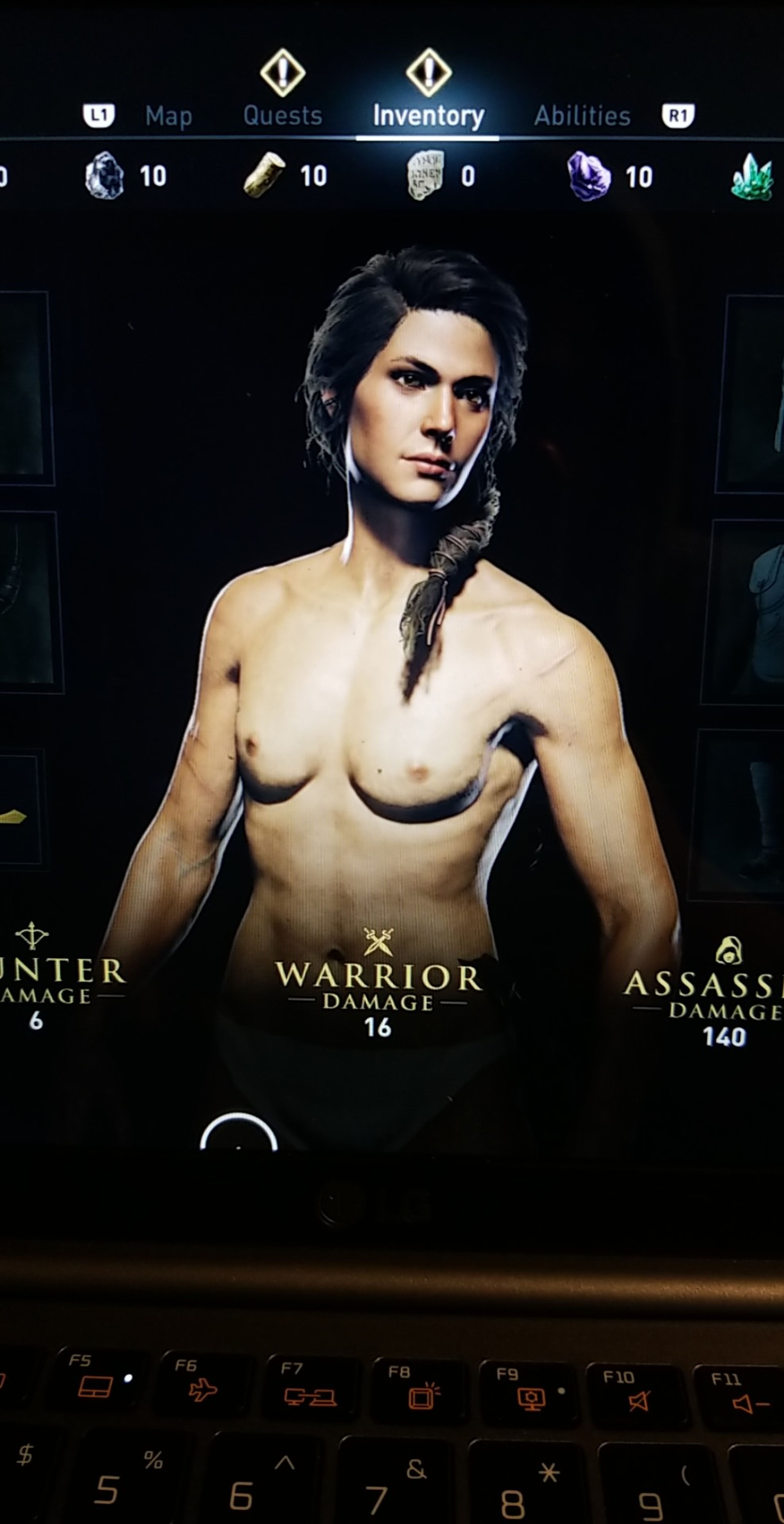 Kassandra desnuda en Assassin's Creed Odyssey