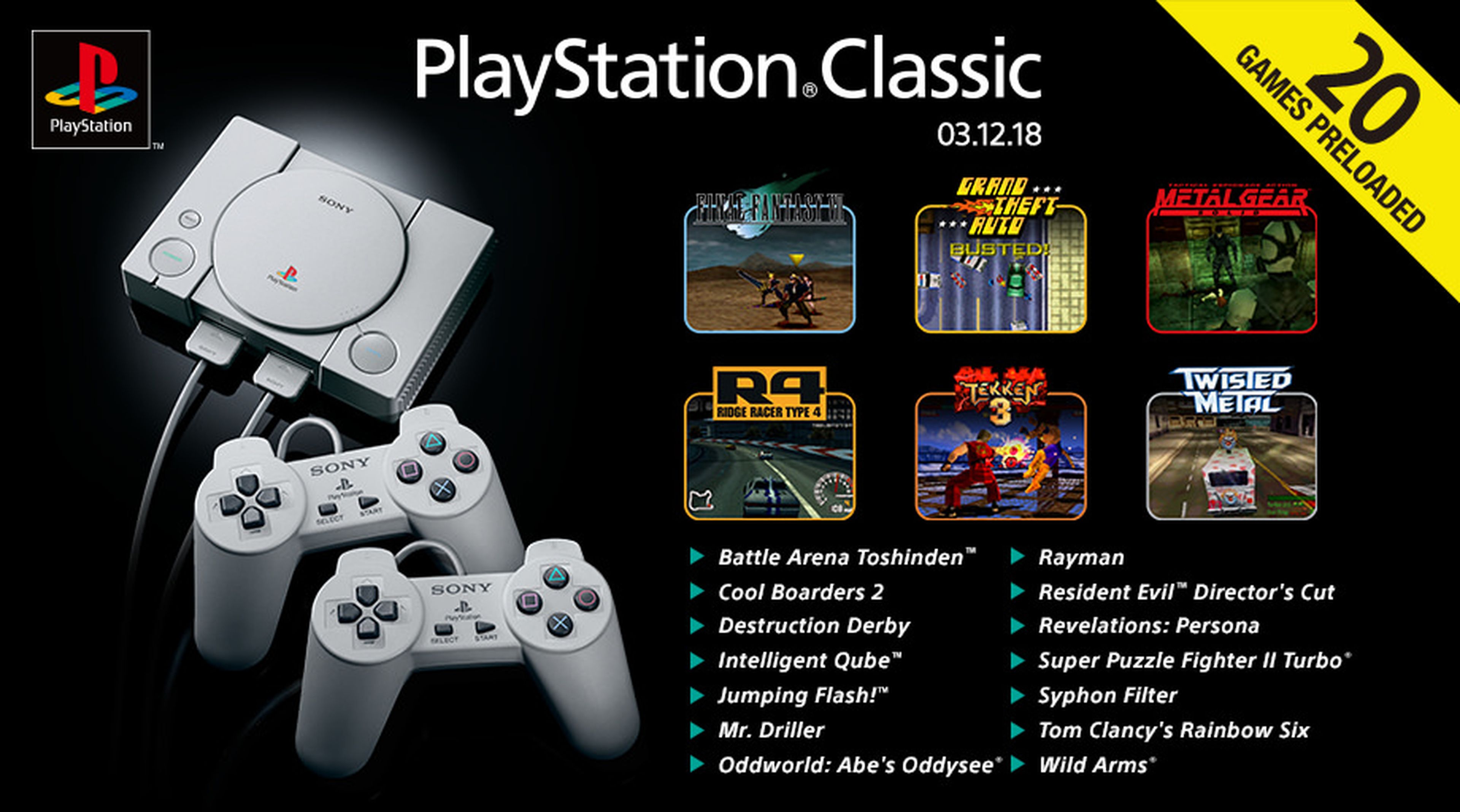 PlayStation Classic - Juegos