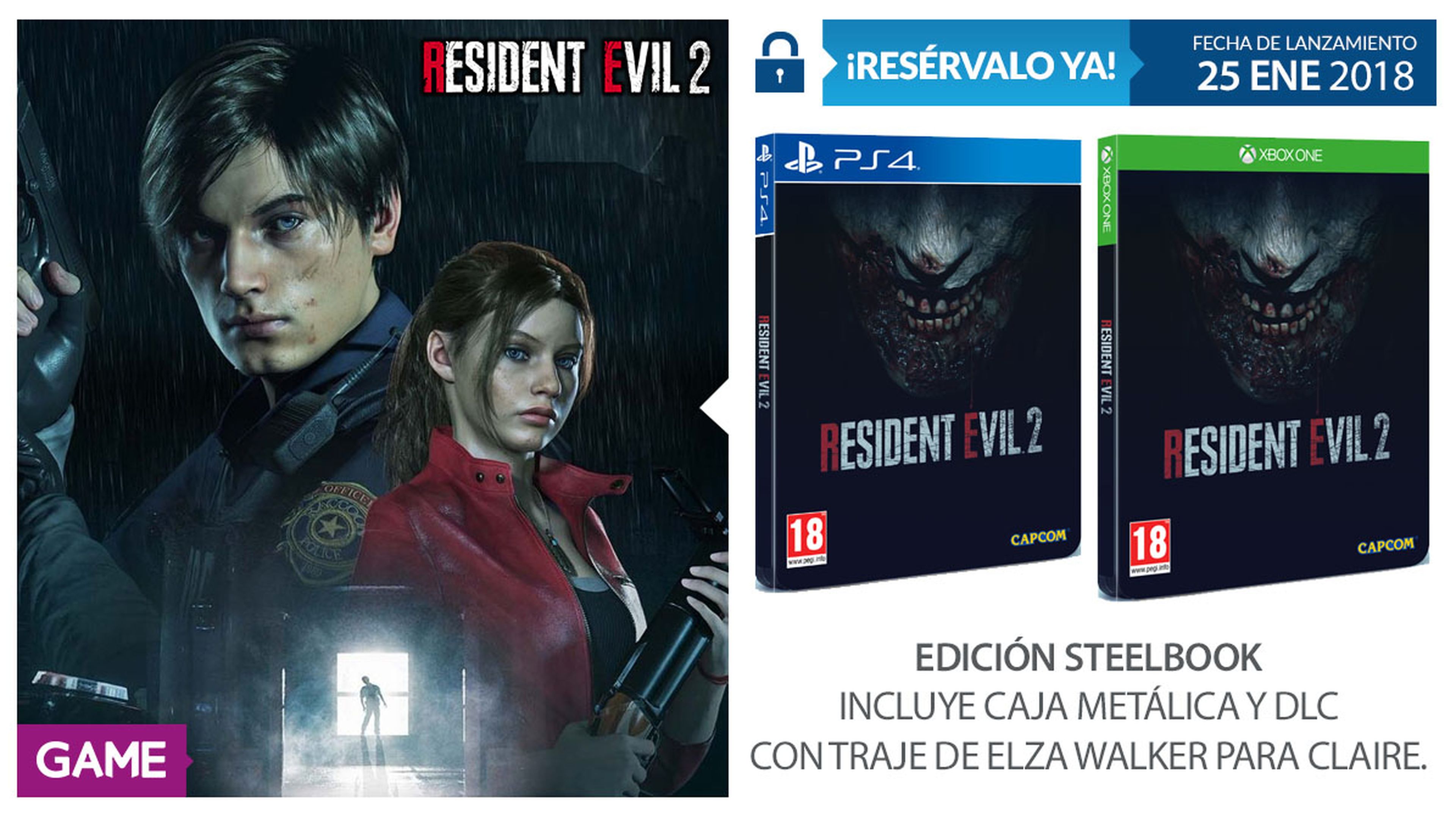 Resident Evil 2 Edición Steelbook en GAME