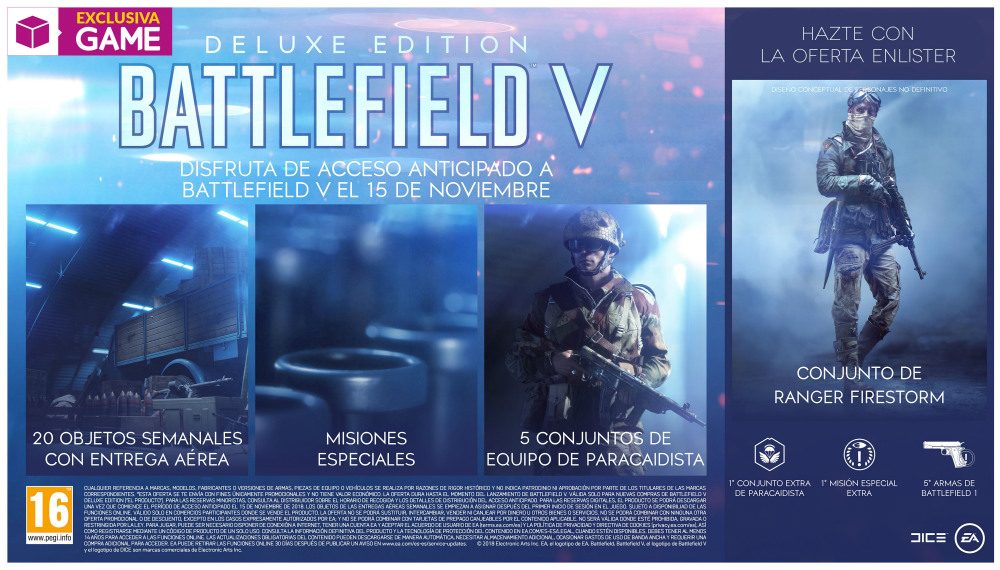 Battlefield V Edición Deluxe en GAME Battlefield V Edición Deluxe en GAME