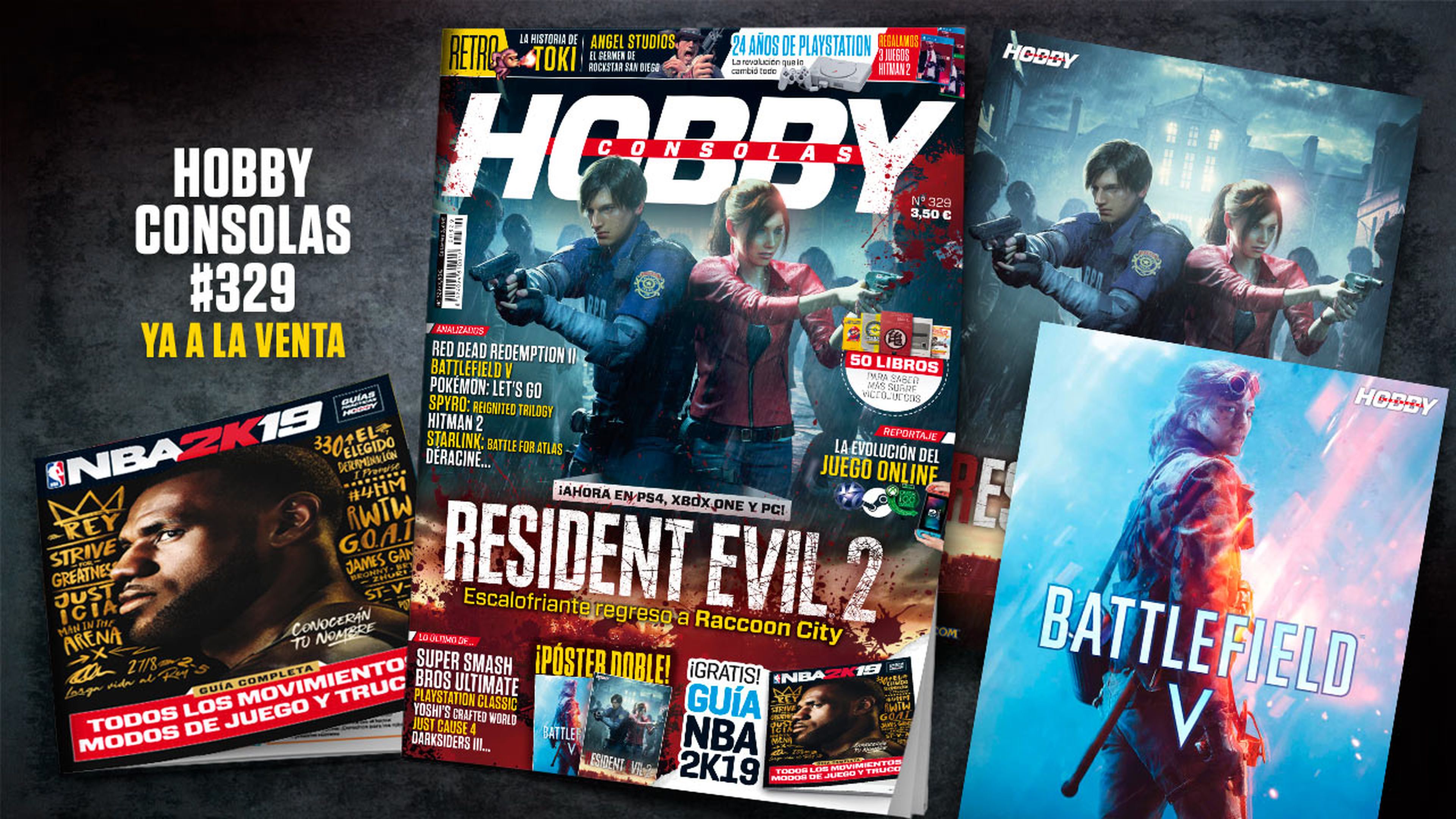 Hobby Consolas 329, a la venta con pósters de Resident Evil 2 y Battlefield V