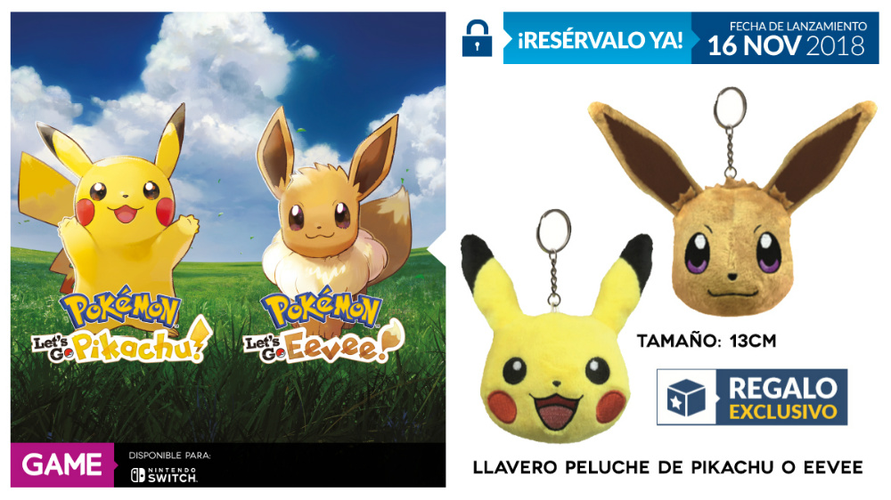 Pokémon Let's GO Pikachu/Eevee en GAME Pokémon Let's GO Pikachu/Eevee en GAME
