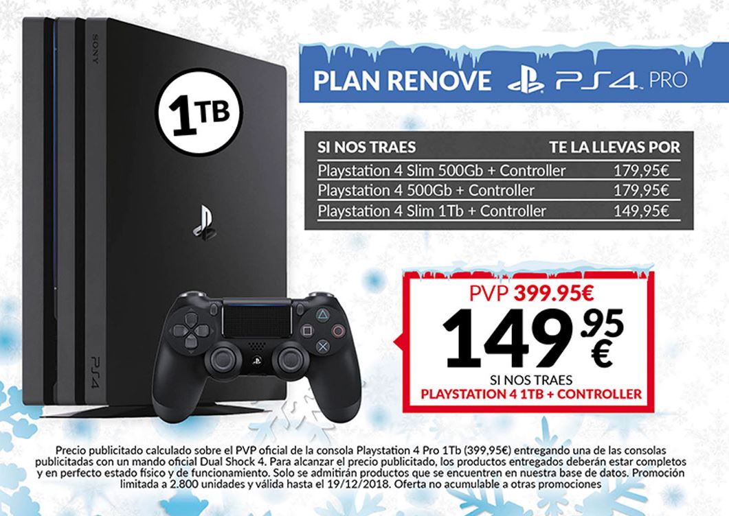 PS4 Pro plan renove en GAME PS4 PRO