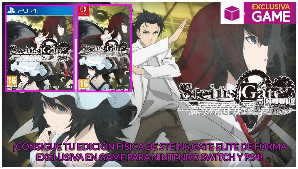 Steins Gate Elite en exclusiva en GAME STEINS