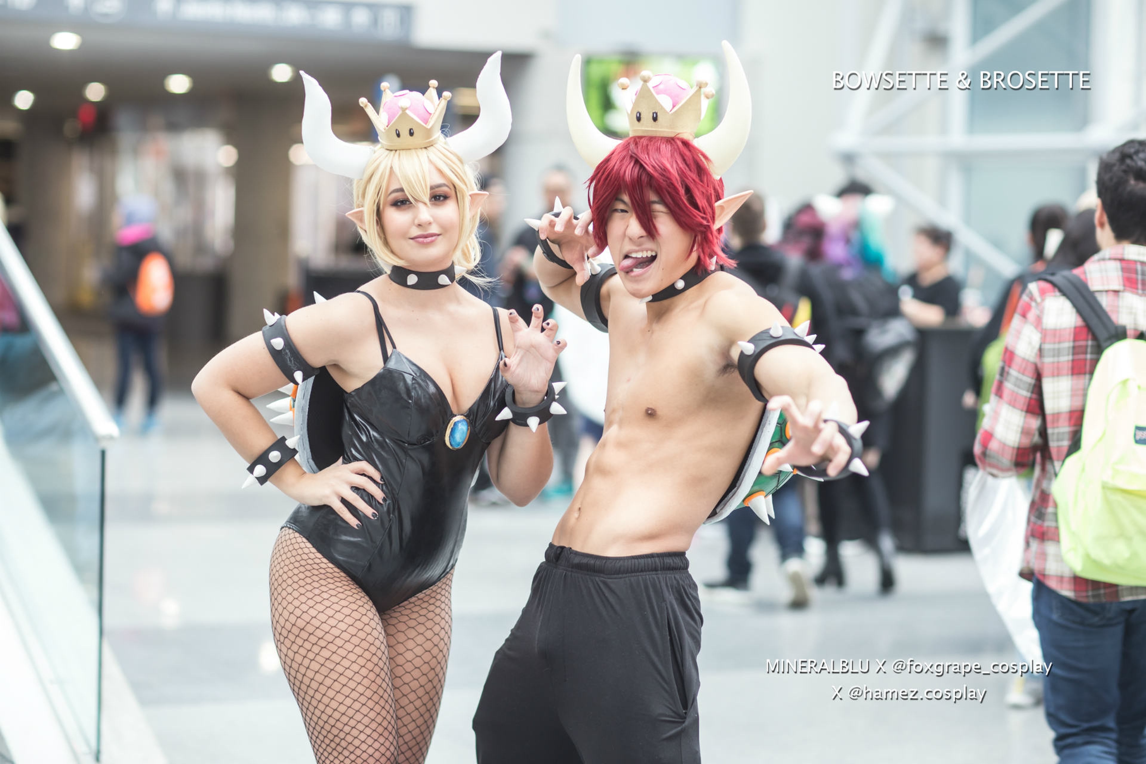 Cosplay Bowsette y Browsette