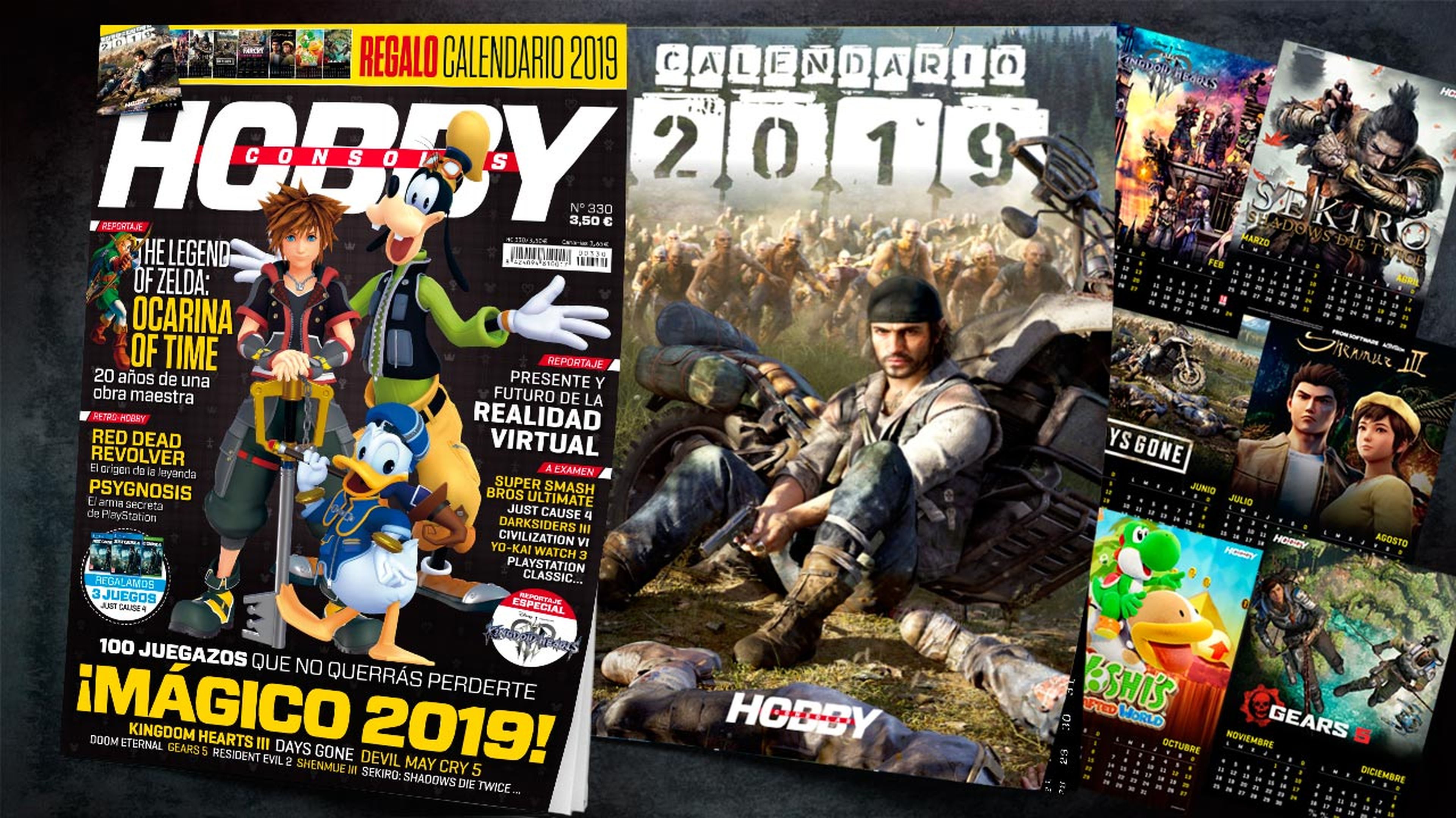 Hobby Consolas 330, ya a la venta con calendario de 2019 y Kingdom Hearts III en portada