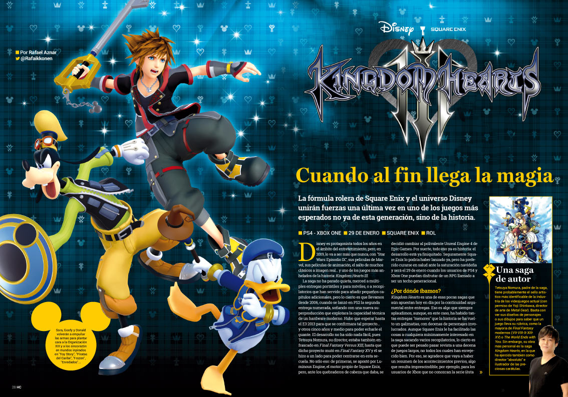 Hobby Consolas 330, ya a la venta con calendario de 2019 y Kingdom Hearts III en portada Hobby Consolas 330