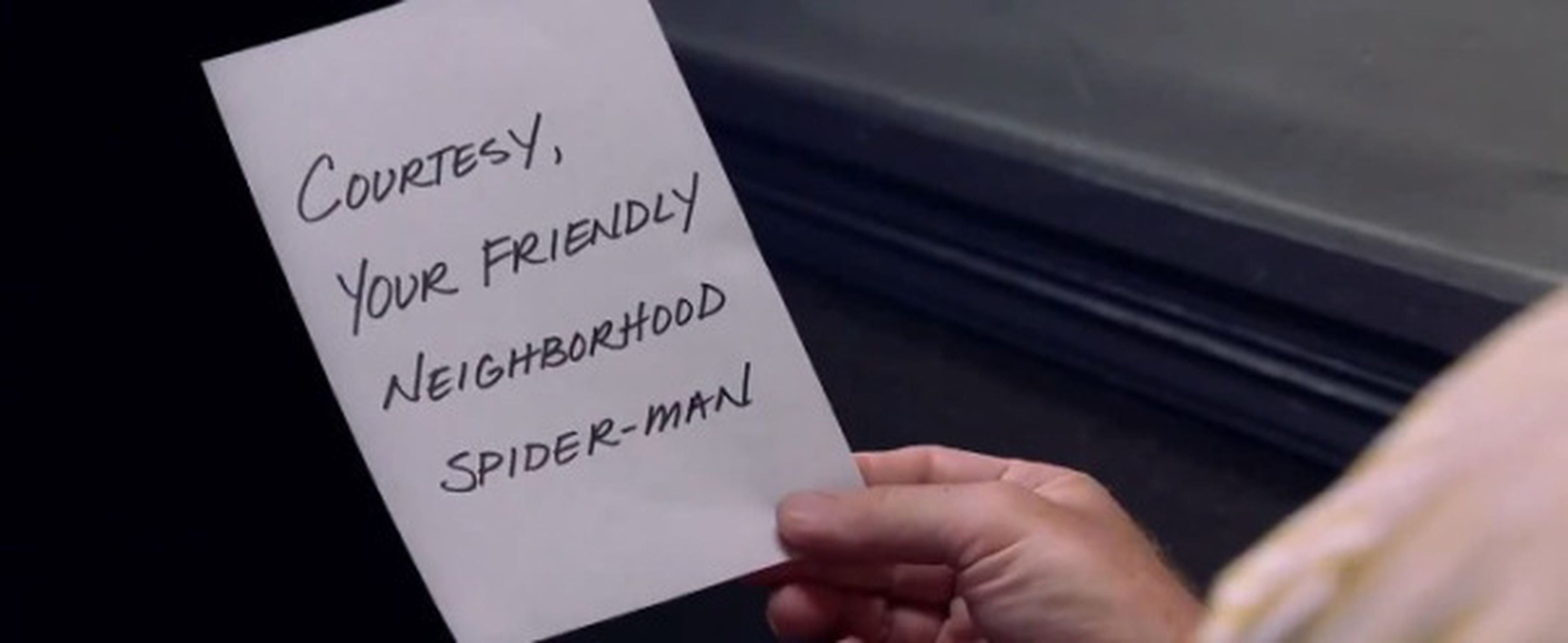La nota de vuestro "Vecino y amigo Spider-man"