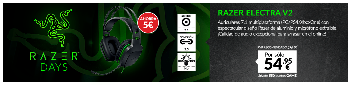 Ofertas en componentes Razer en GAME pc gaming