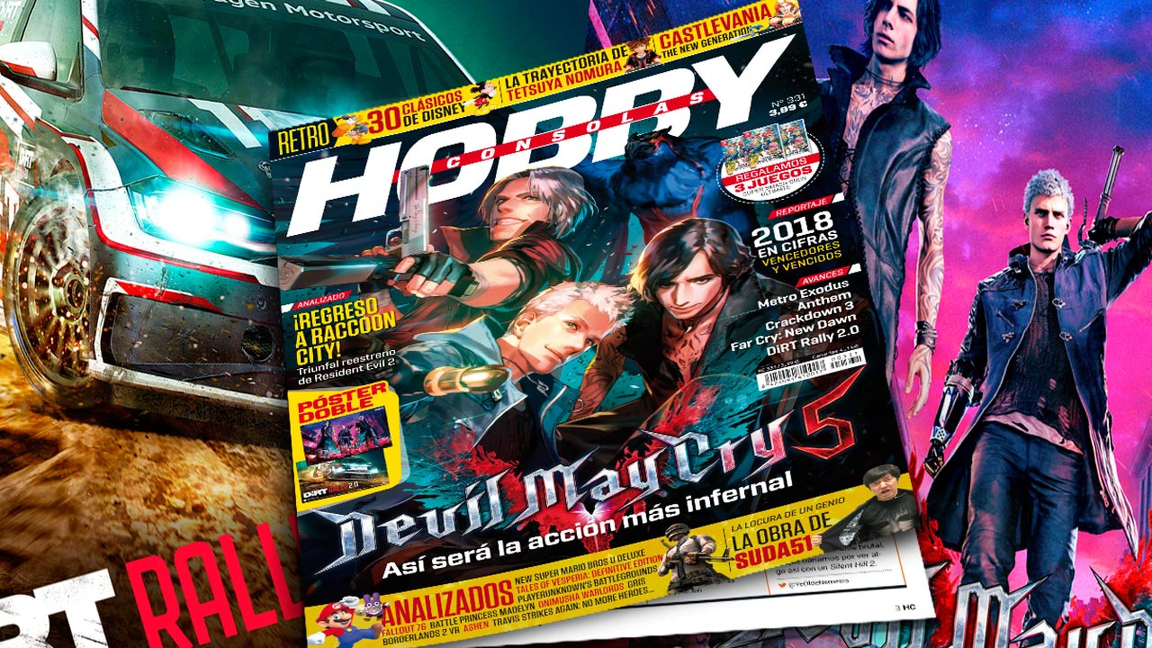 Hobby Consolas 331, a la venta con pósters de Devil May Cry 5 y DiRT Rally 2.0