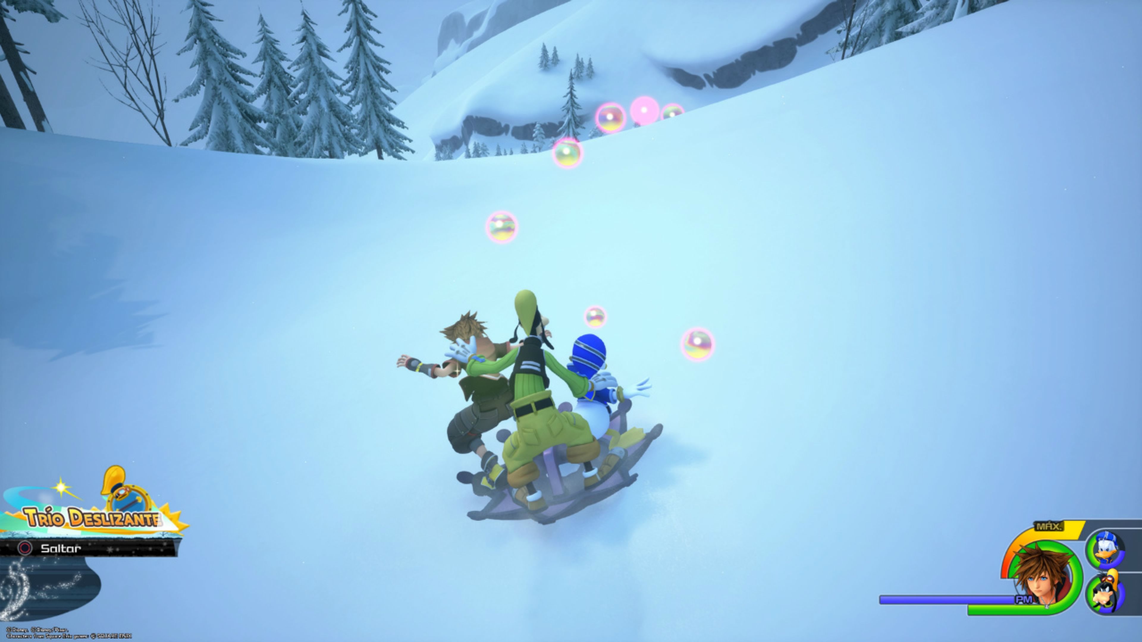 Descenso alpino en Kingdom Hearts 3