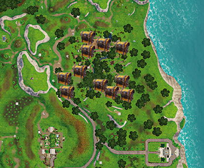 desafios fortnite - mapa de cofres fortnite