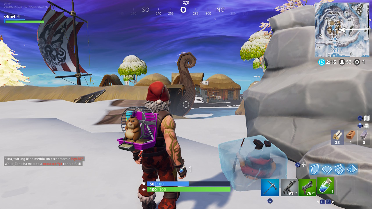 Busca gnomos congelados en Fortnite semana 6 temporada 7