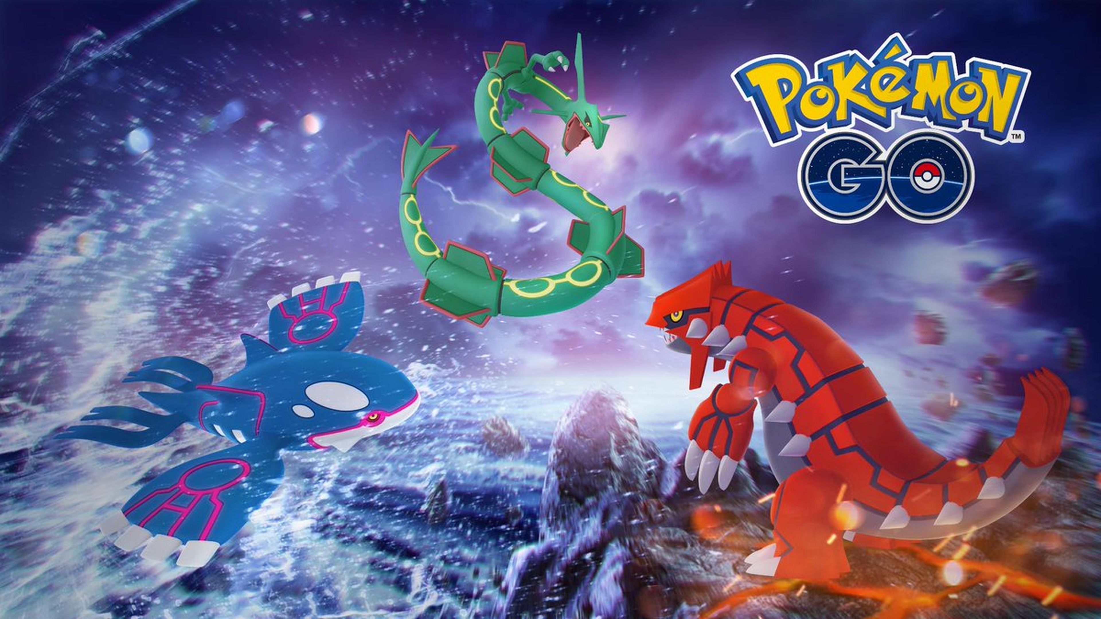 Kyogre, Rayquaza y Groudon en Pokémon GO
