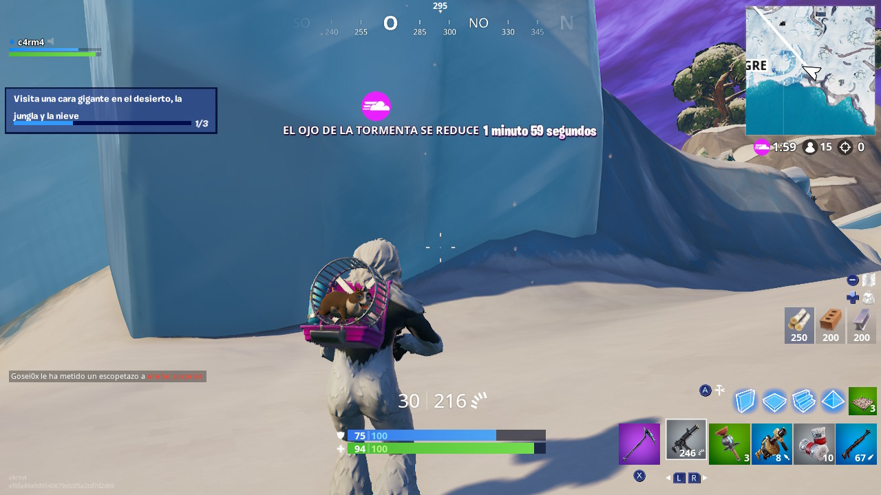 Visita una cara gigante en el desierto en la jungla y la nieve Fortnite Visita una cara gigante en el desierto en la jungla y la nieve Fortnite