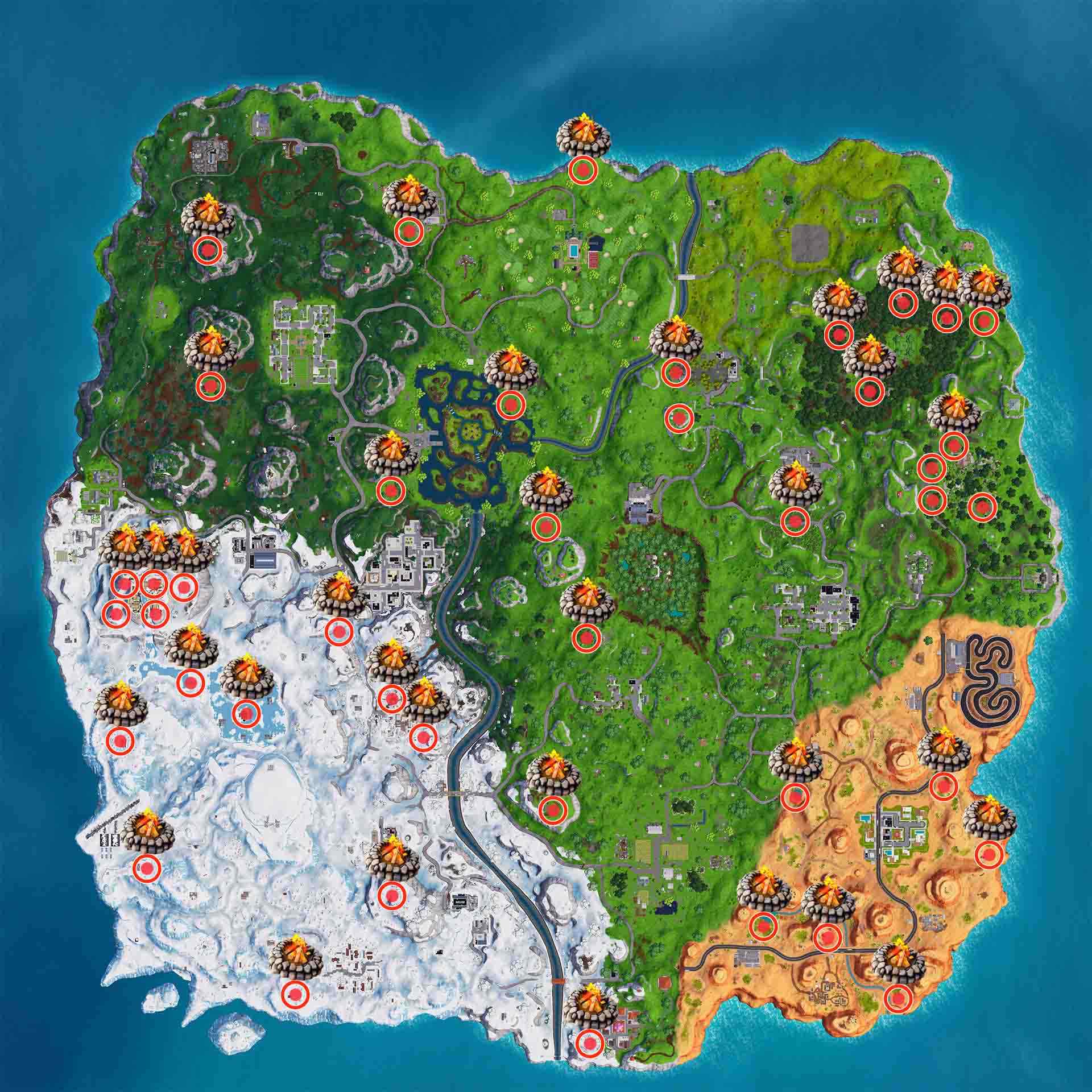 fogatas fortnite donde estan las fogatas fortnite