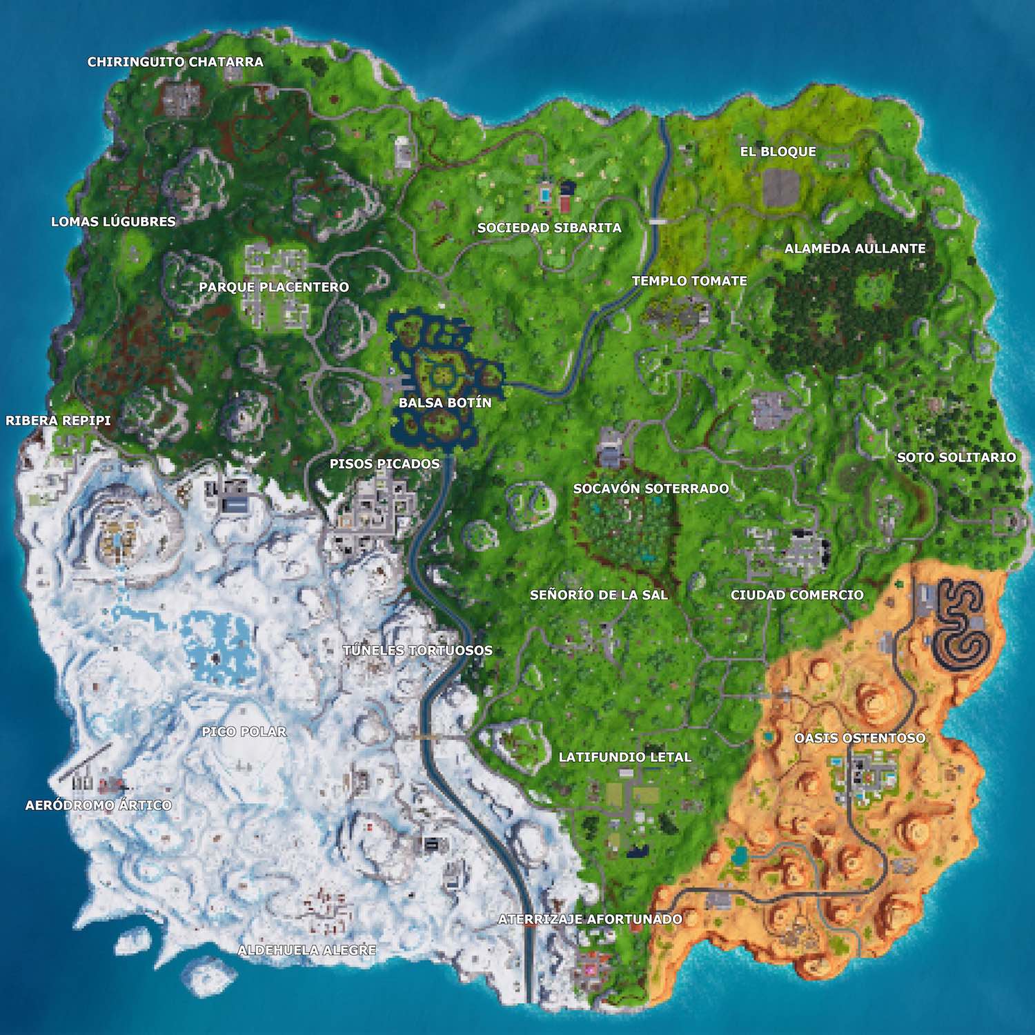 Fortnite mapa temporada 7 visita localizaciones con nombre fortnite
