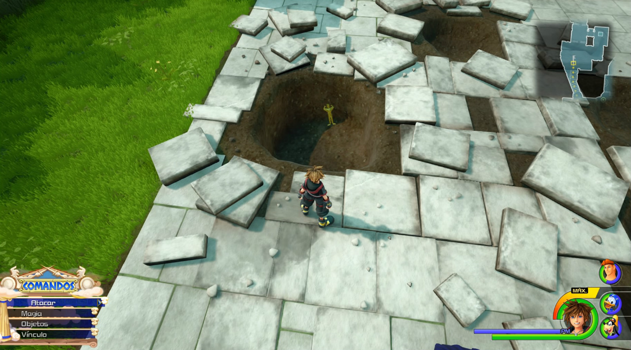 Muñecos dorados de Hércules en Kingdom Hearts III muñecos de hércules, kingdom hearts 3,