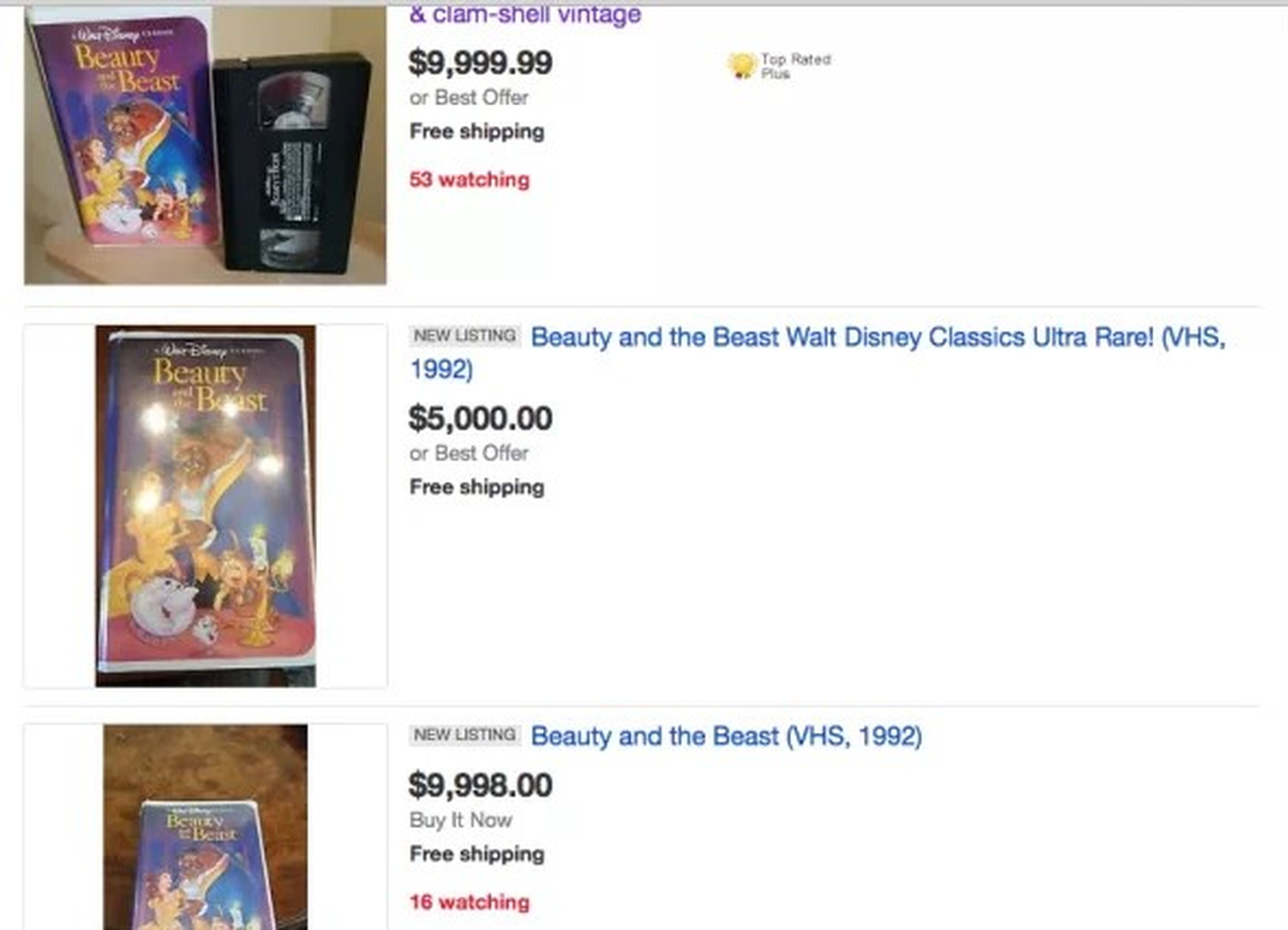 VHS de Disney por más de 1.000 dólares